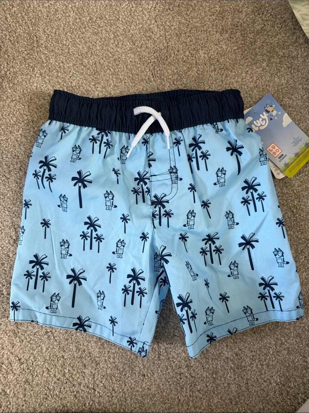 NWT Boys Bluey Swim Trunks with lining size 5T